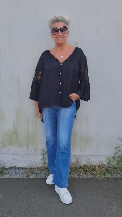 Nadja skjorte bluse svart