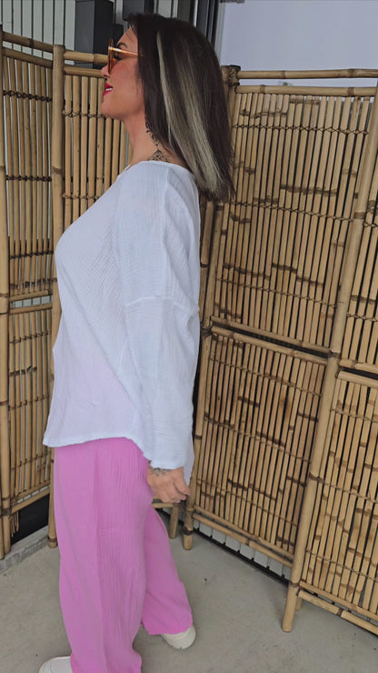 Hilma topp hvit