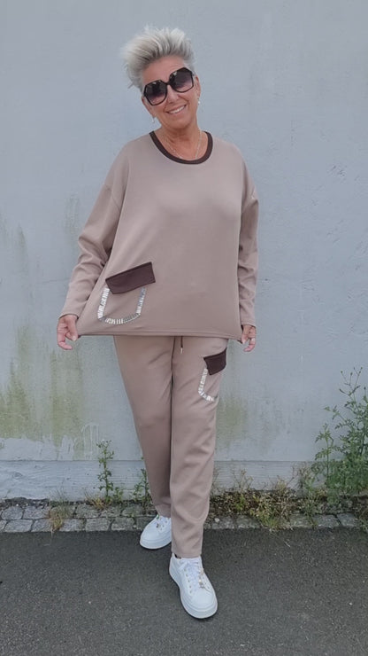Randi genser brun-beige