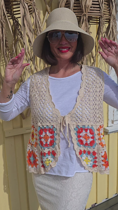 Frida vest beige