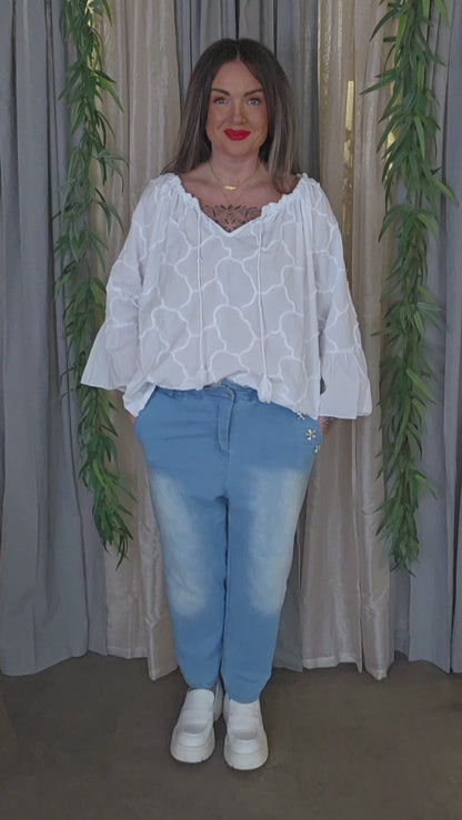 Bonnie bluse hvit