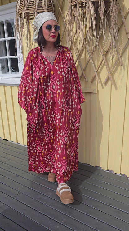 Jackie kjole mørk rød