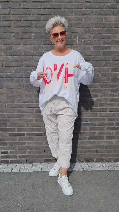 Love top hvit