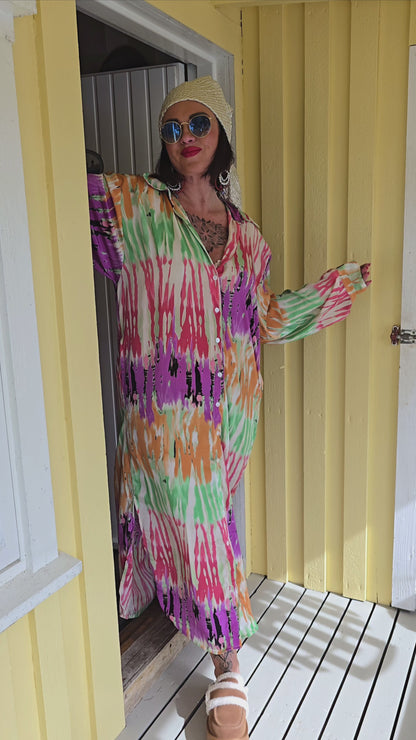 Gloria kjole multicolor
