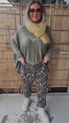 Cally Printed Pant Kaki