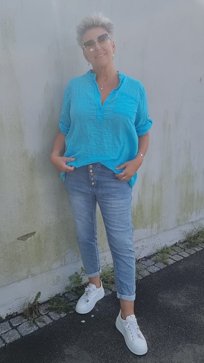 Gina bluse turkis