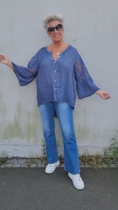 Nadja skjorte bluse blå