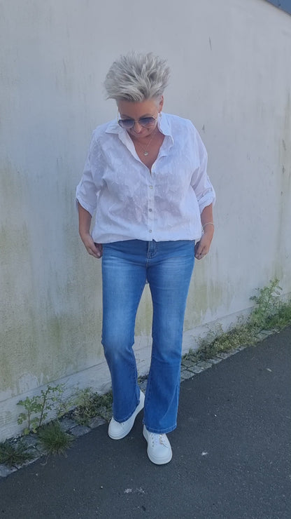 Nova flared jeans blå