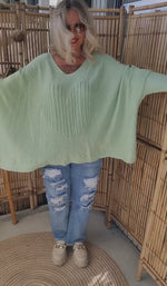 Selma Heart Sweater Light Green