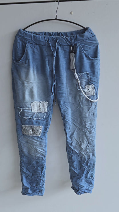 Paula denim jogger bukse