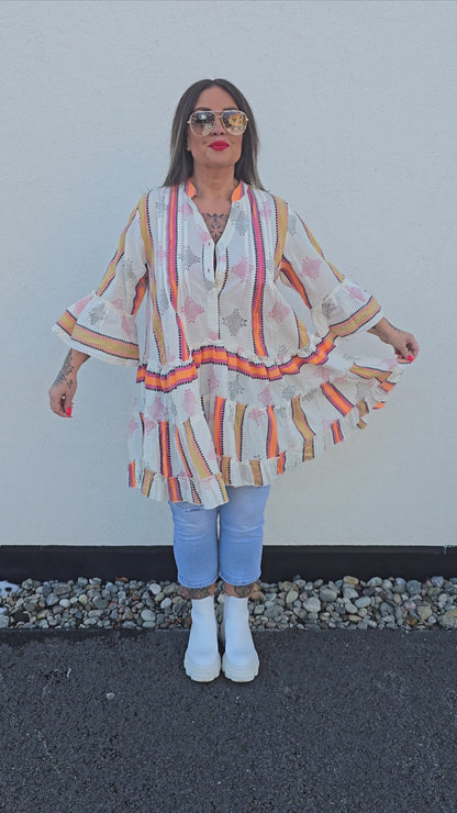 Olivia kort kjole orange