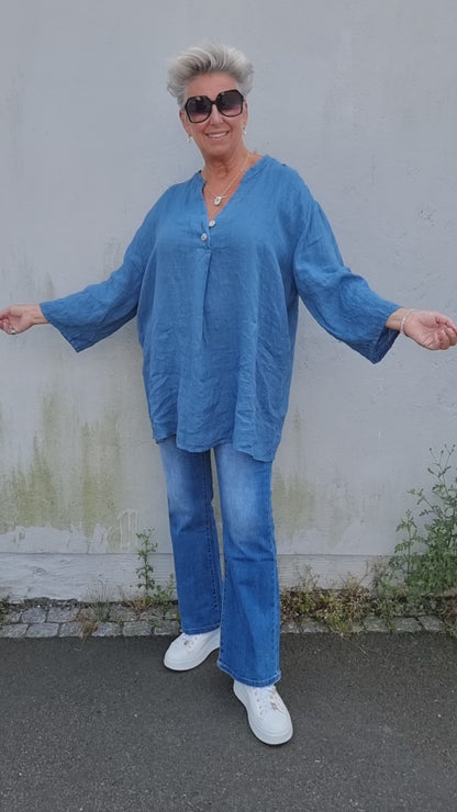 Grace lintunika blå