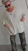 Stella Star Sweater With Pockets Beige