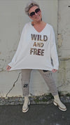 Wild And Free Sweater With Leo Offwhite