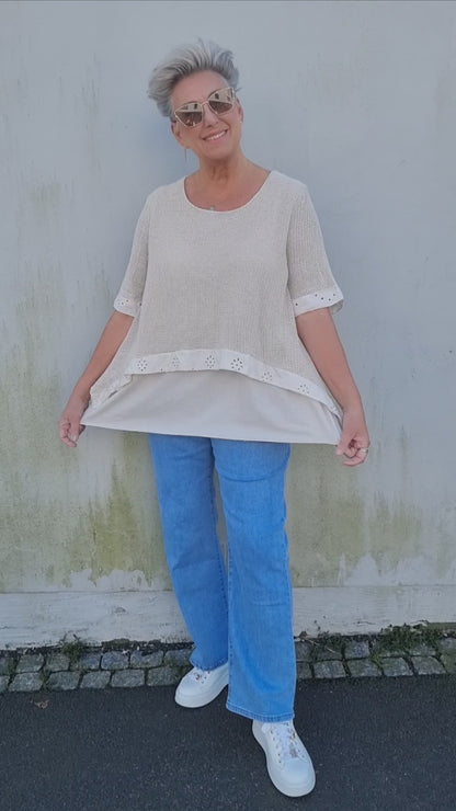 Aurora topp beige