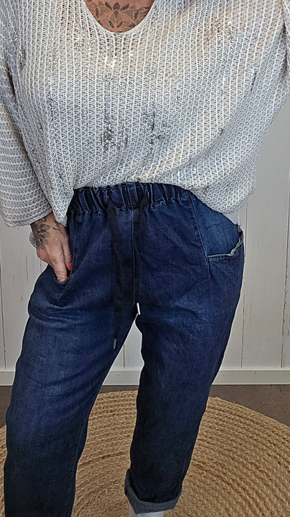 Dina jeans med strikk