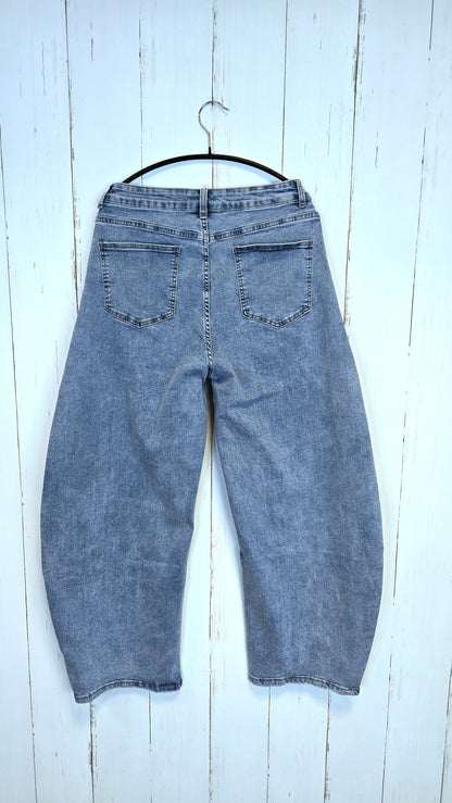 Kaja brodert barrel jeans