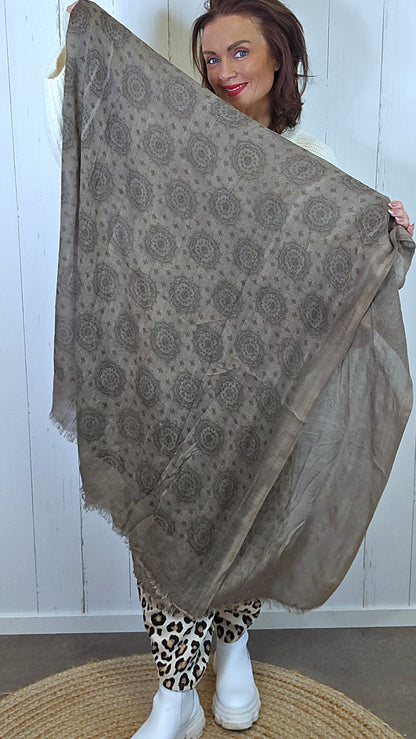 Belinda skjerf taupe