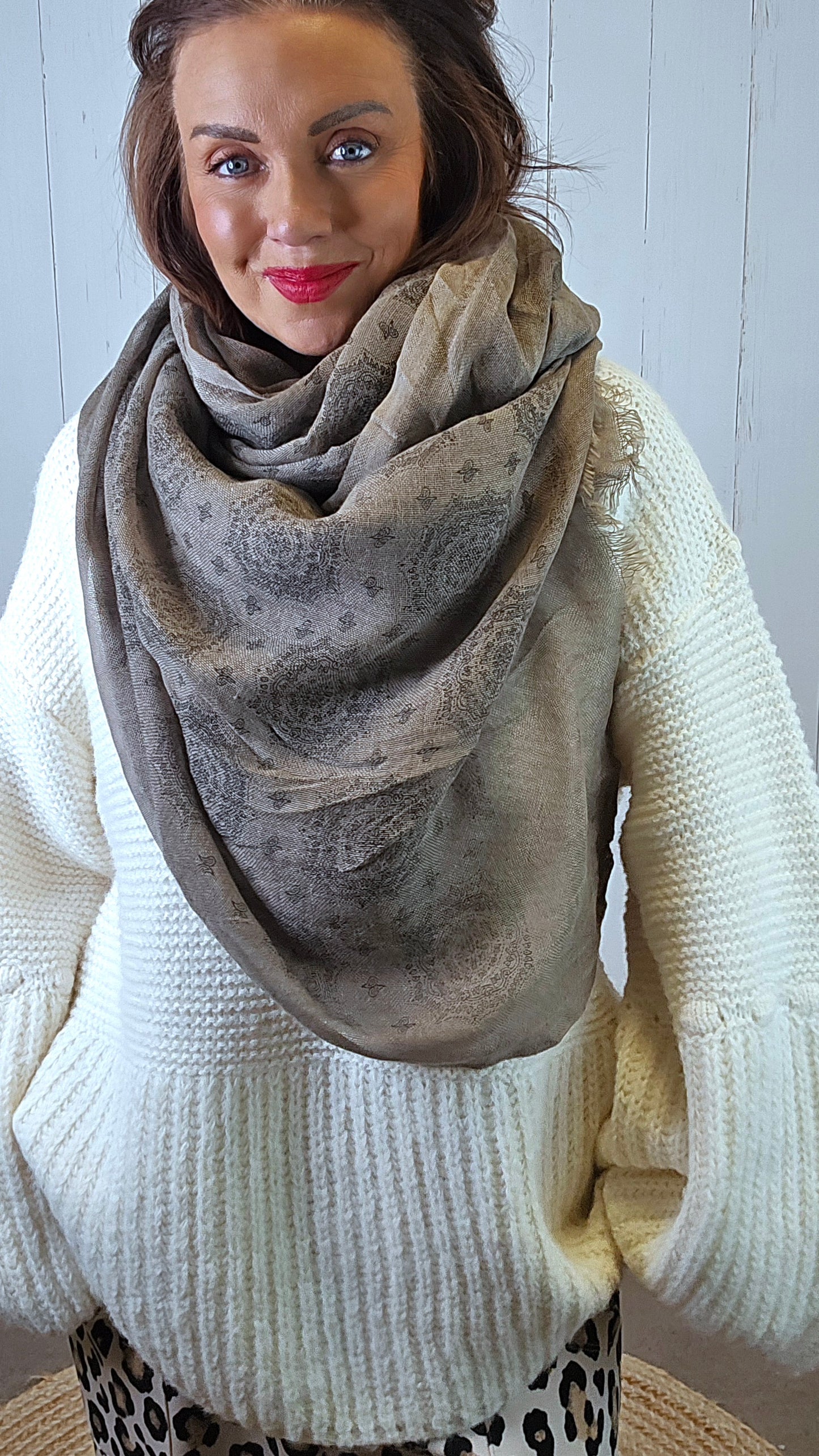 Belinda skjerf taupe