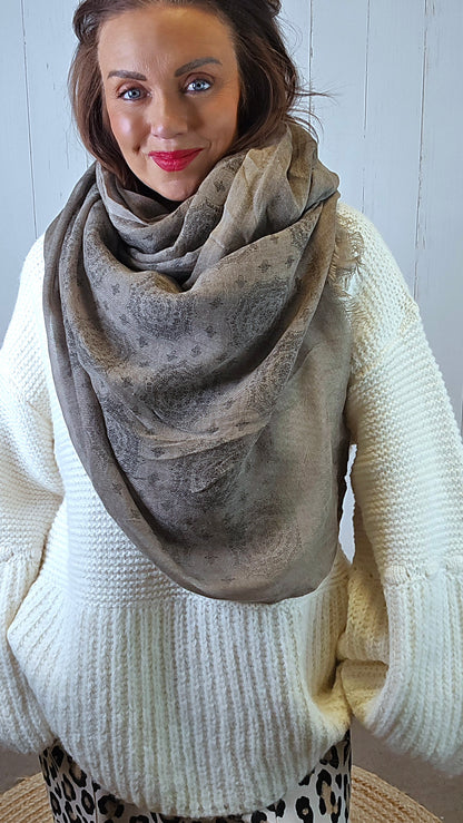 Belinda skjerf taupe